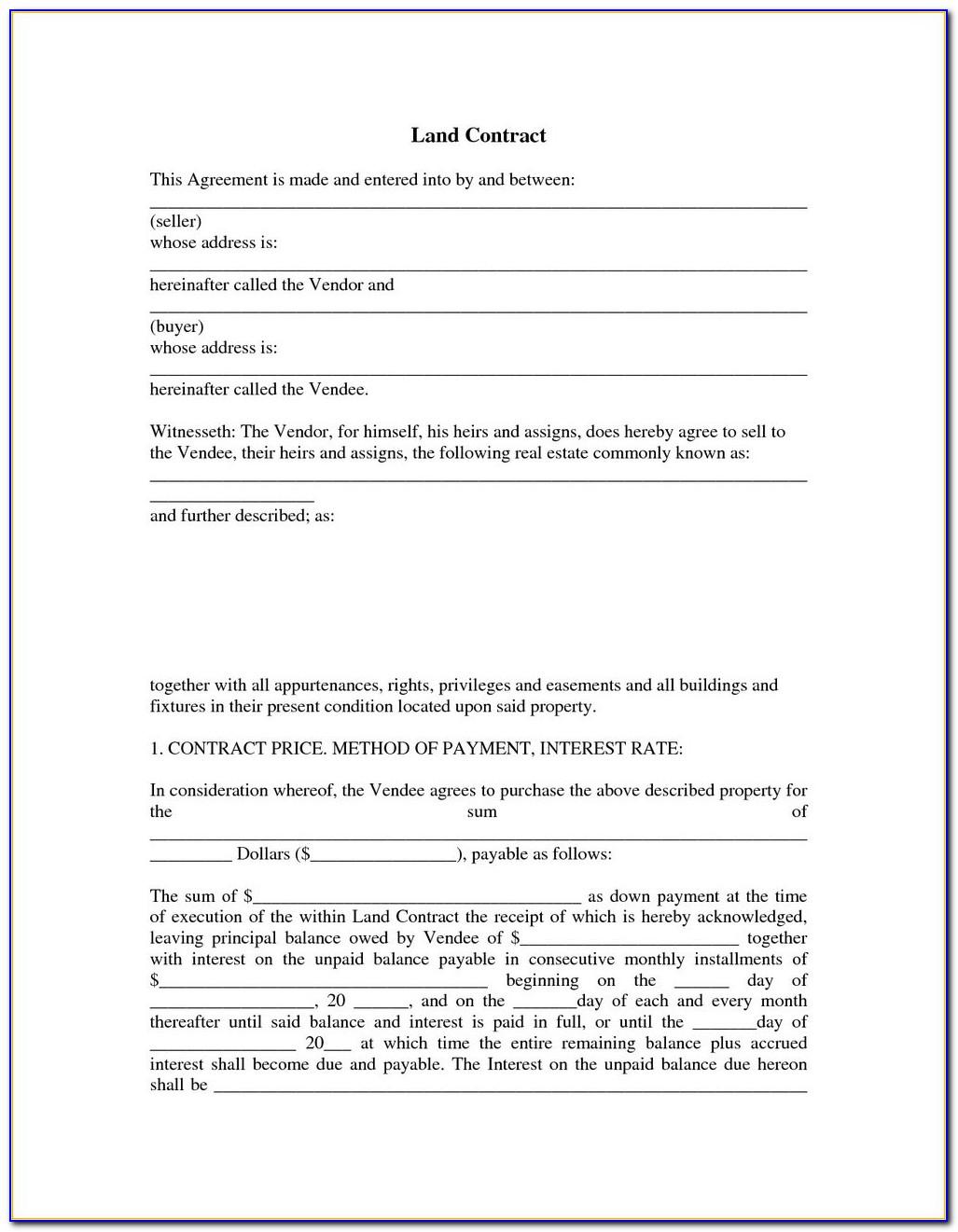 Land Sale Contract Form