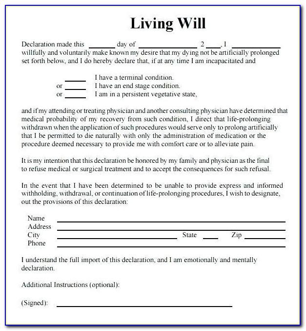 Last Will And Testament Template Ontario Canada