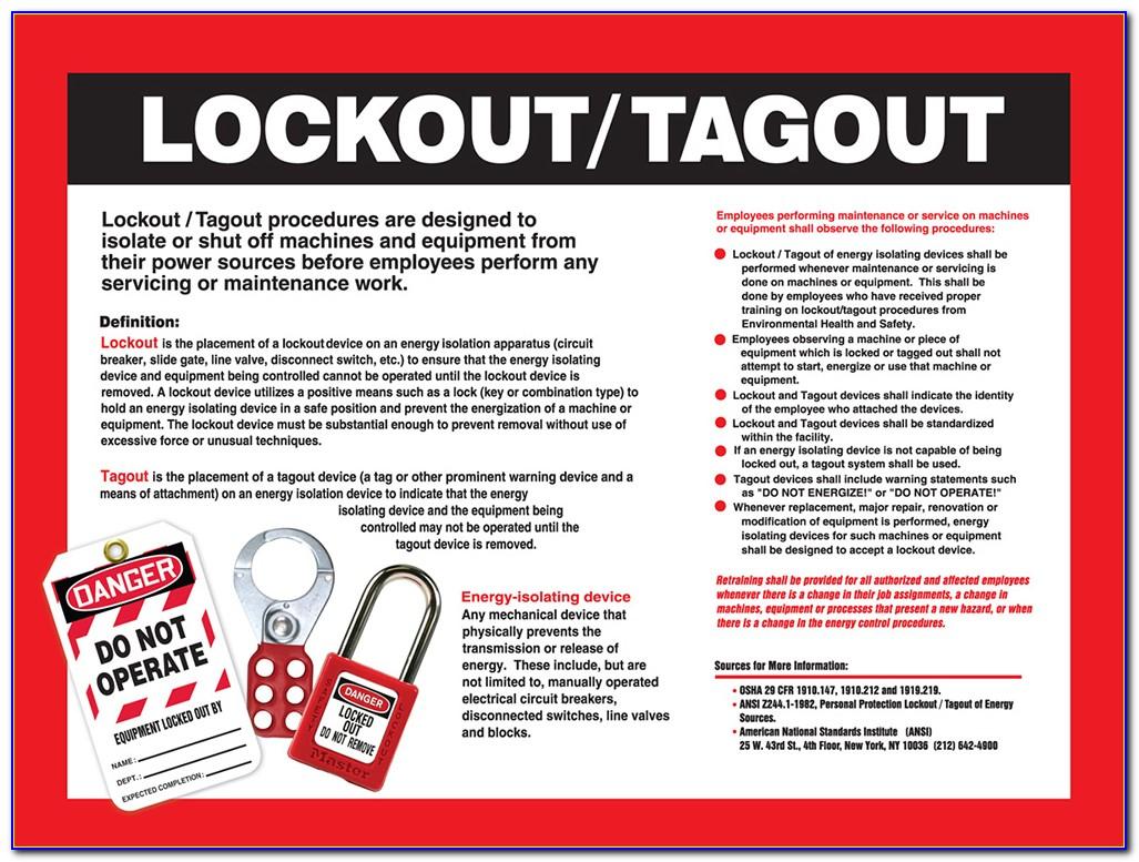 Lock Out Tag Out Written Program Template