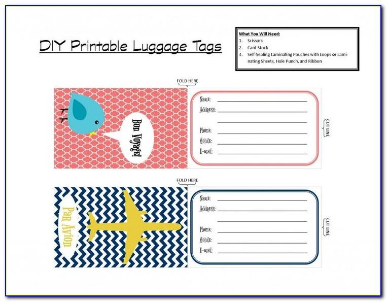 Luggage Tag Template