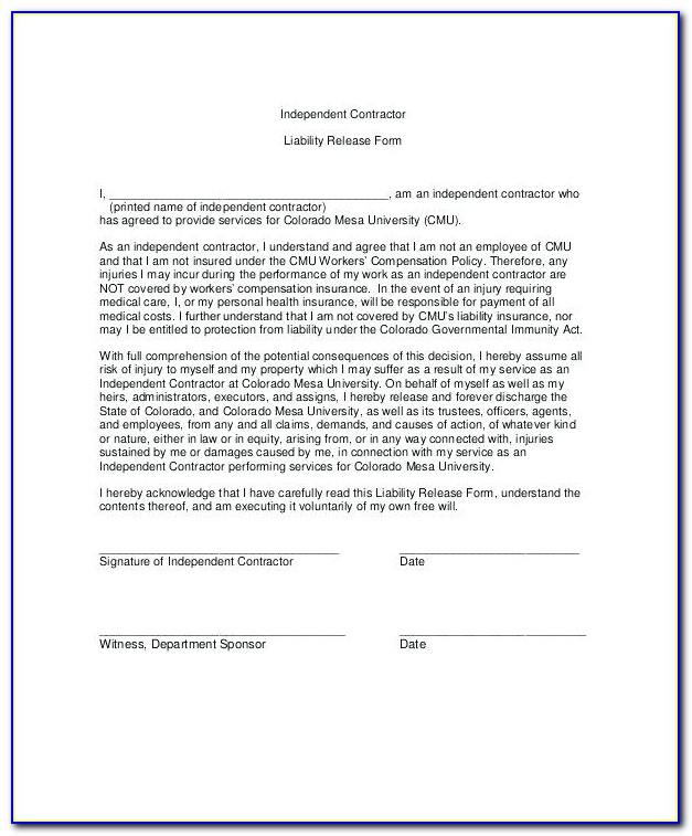 Medical Insurance Waiver Template