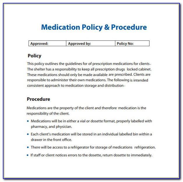 Medical Practice Policy And Procedure Manual Template