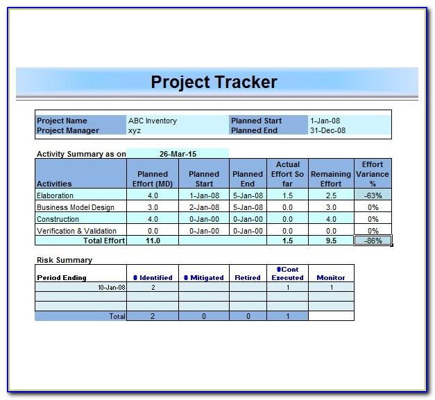 Microsoft Excel Project Management Template