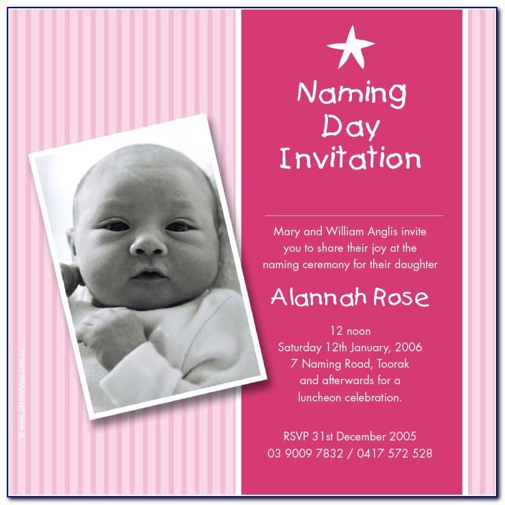 Naming Ceremony Invitation Template Free Download
