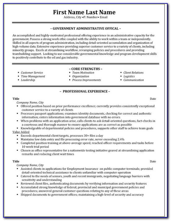 Opm Resume Template