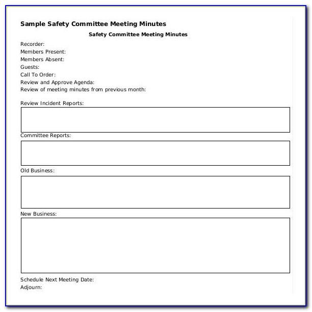 Osha Safety Committee Meeting Minutes Template