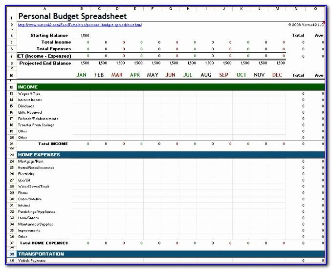 Personal Financial Planning Excel Template India