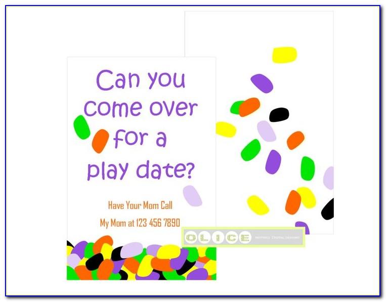 Play Date Card Template