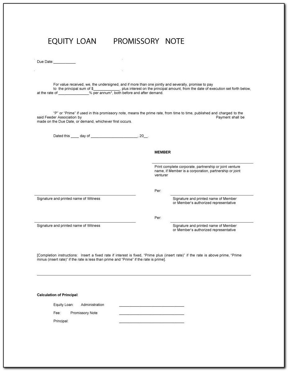 Promissory Note Template For Ontario