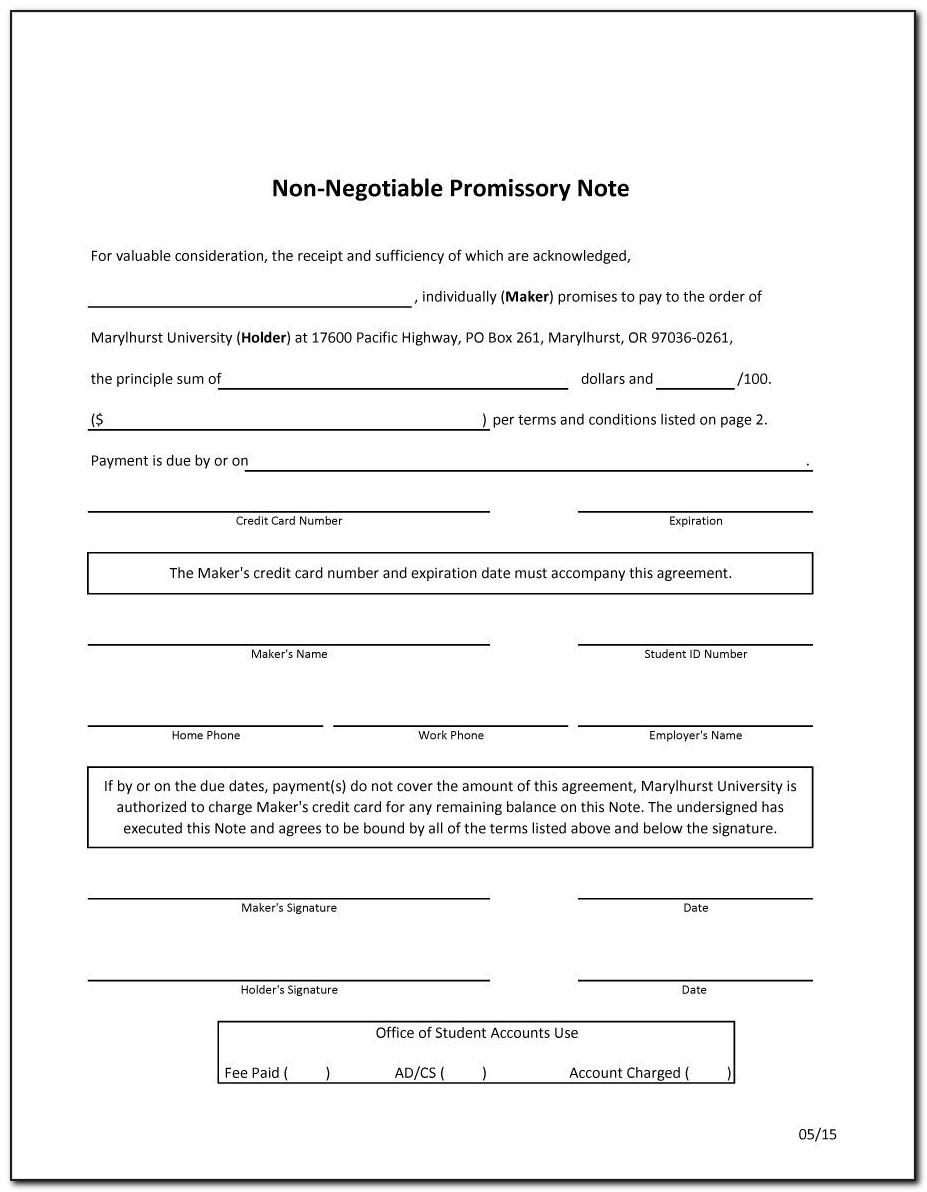 Promissory Note Template India