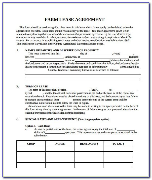 Property Lease Agreement Template Free