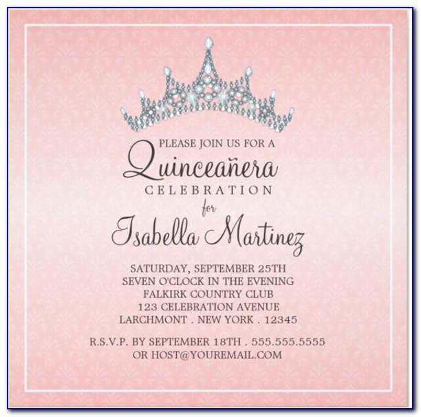 Quinceanera Invitations Templates For Free