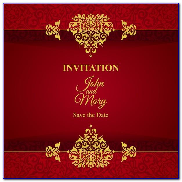 Red And Gold Birthday Invitation Templates