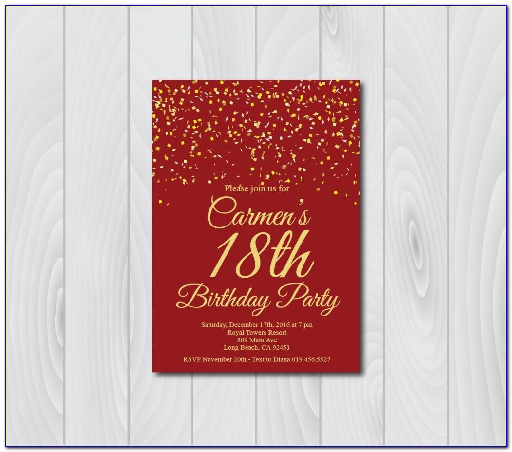 Red And Gold Invitation Templates