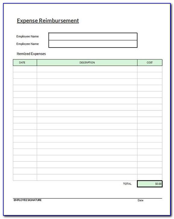 Reimbursement Invoice Format