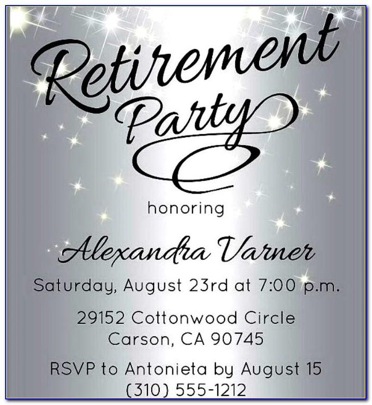Retirement Party Flyer Samples