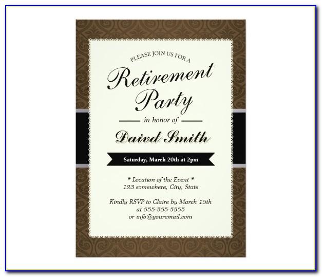 Retirement Party Invitations Template