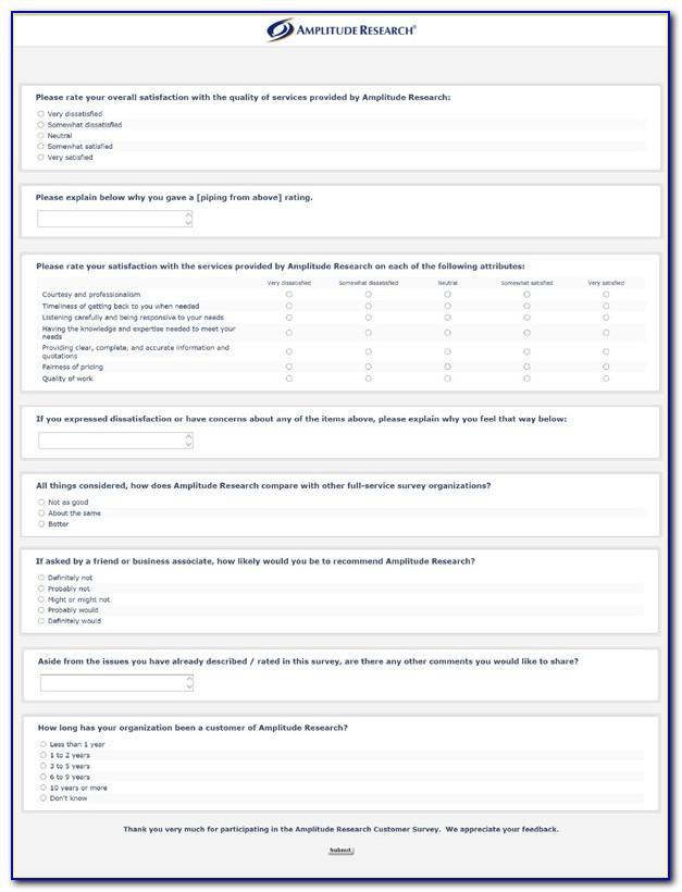 Sample Customer Satisfaction Survey Analysis