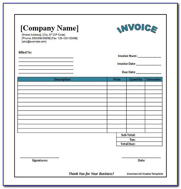 Sample Invoice Pdf Editable