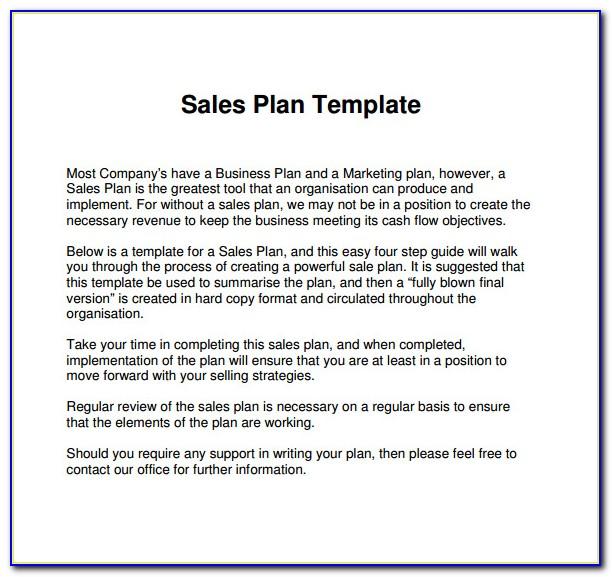 Sample Sales Business Plan Template