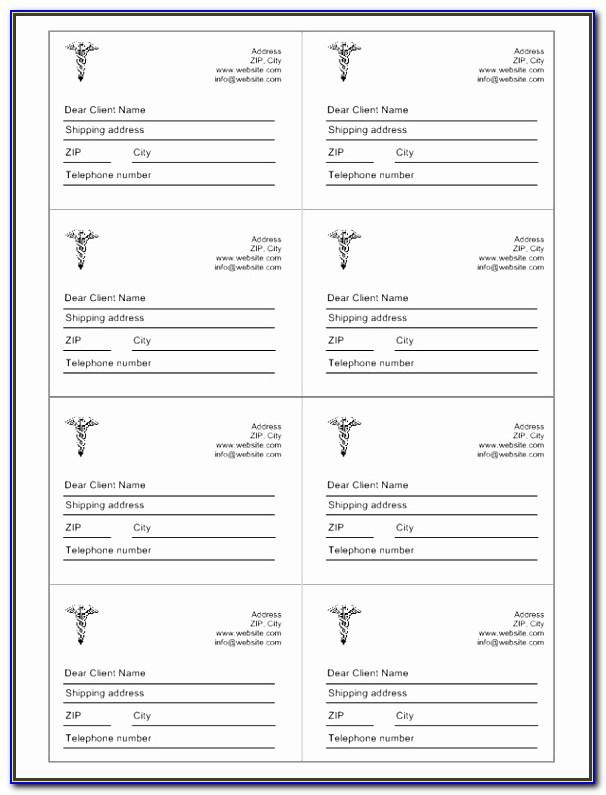 Shipping Mailing Label Template