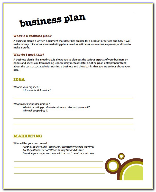 Simple Startup Business Plan Sample Pdf