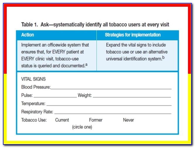Smoking Cessation Counseling Documentation Template