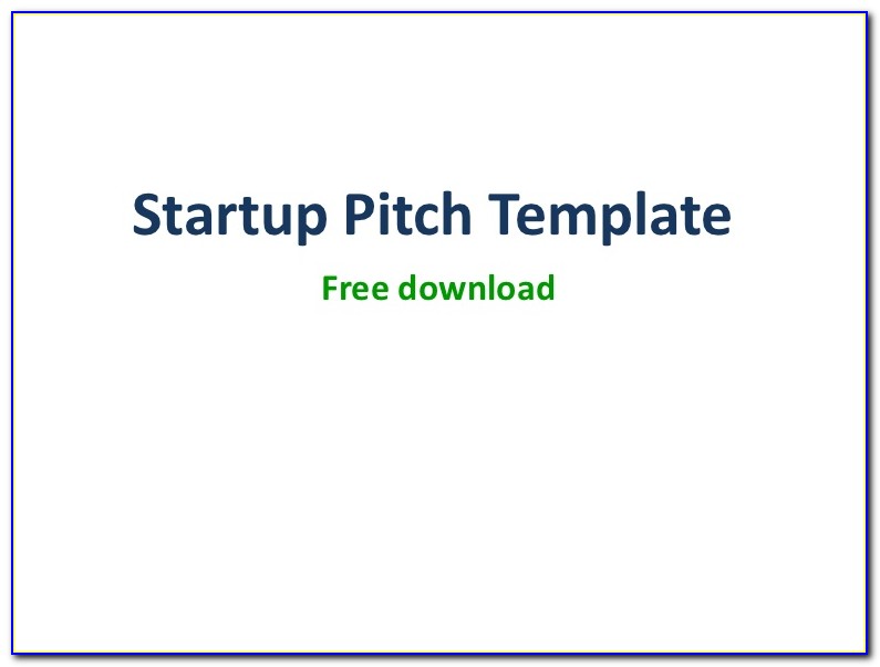 Startup Pitch Presentation Example