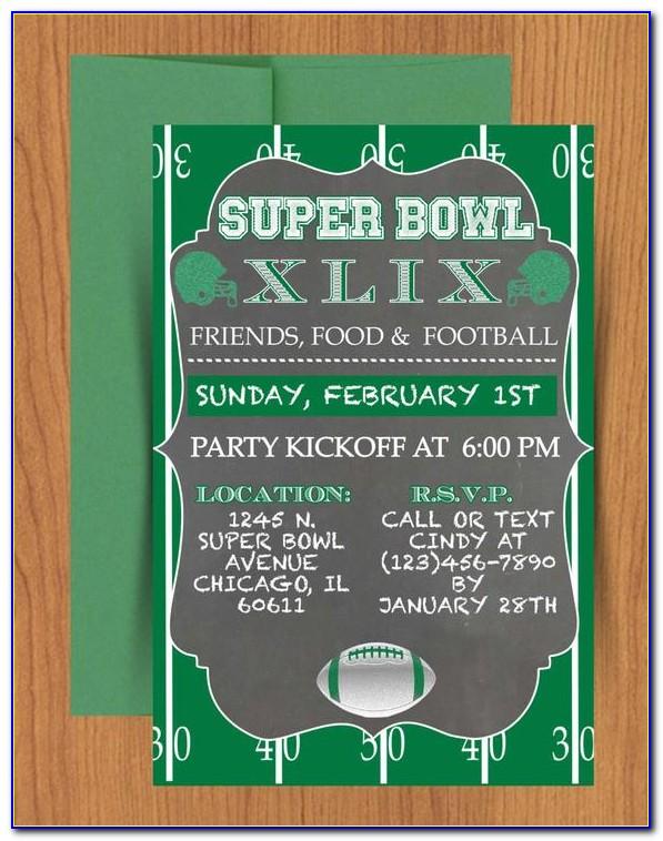 Super Bowl Invitation Templates