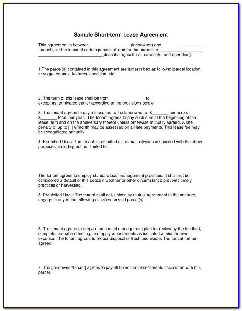 Texas Ground Lease Agreement Form