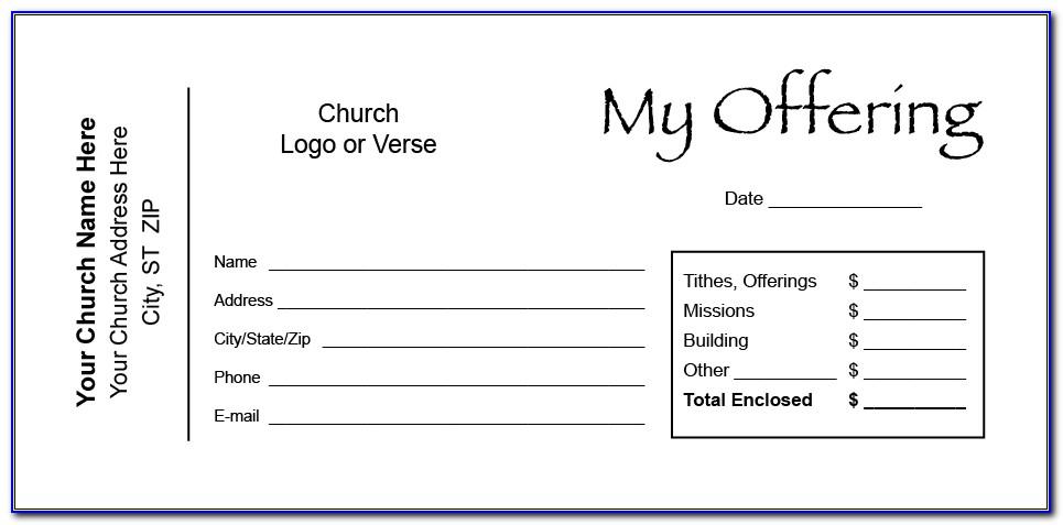 Tithing Envelopes Template