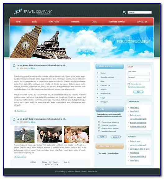 Tour And Travels Website Template Free