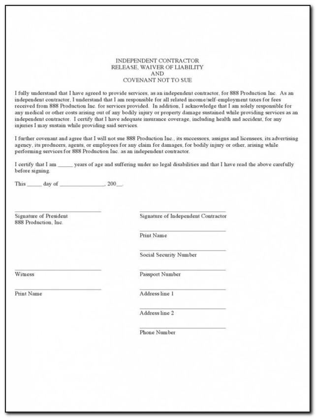 Travel Insurance Waiver Template