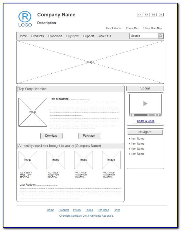 Wireframe Template For Website Design