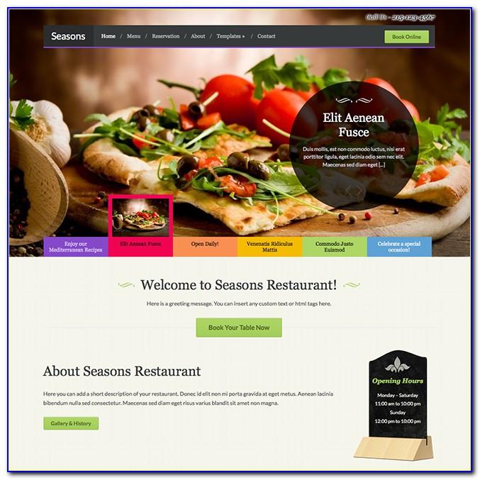 Wordpress Templates For Restaurants Free