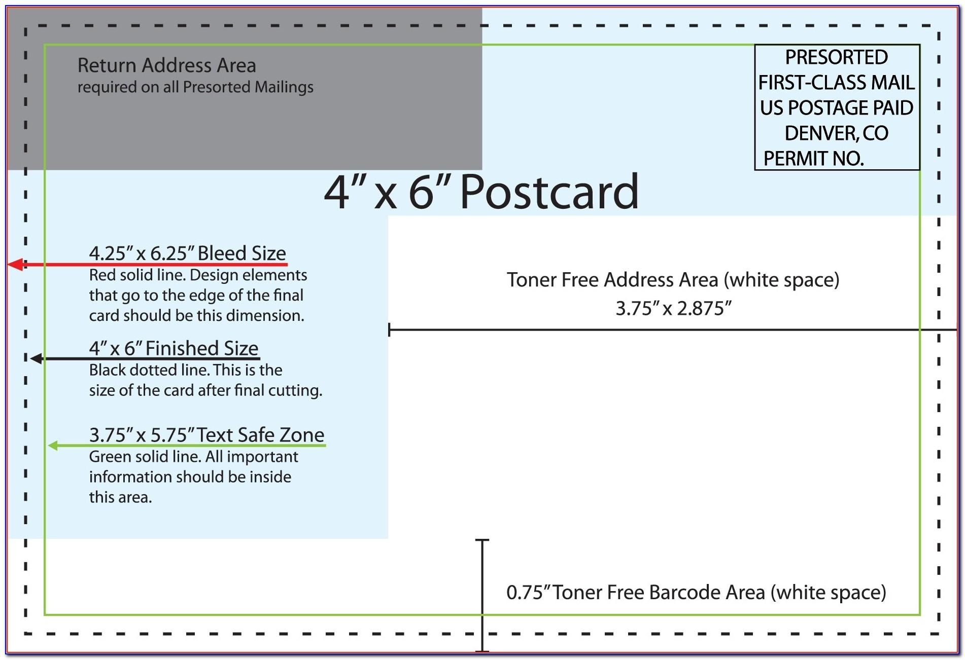 4x6 Postcard Printing Template