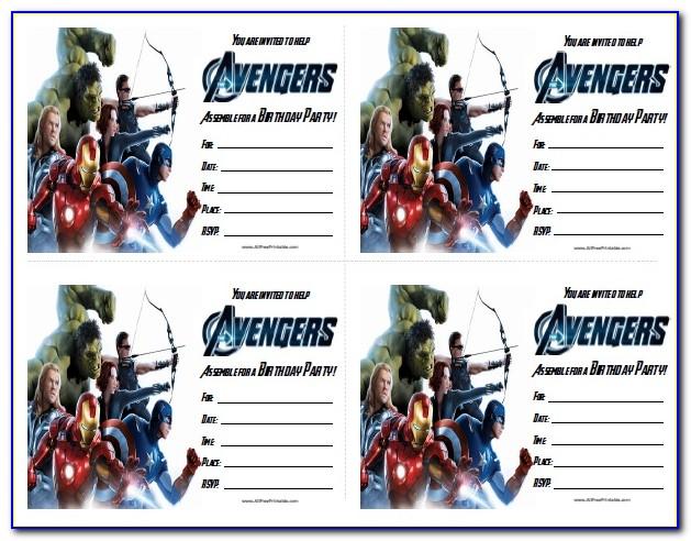 Avengers Birthday Invitations Template