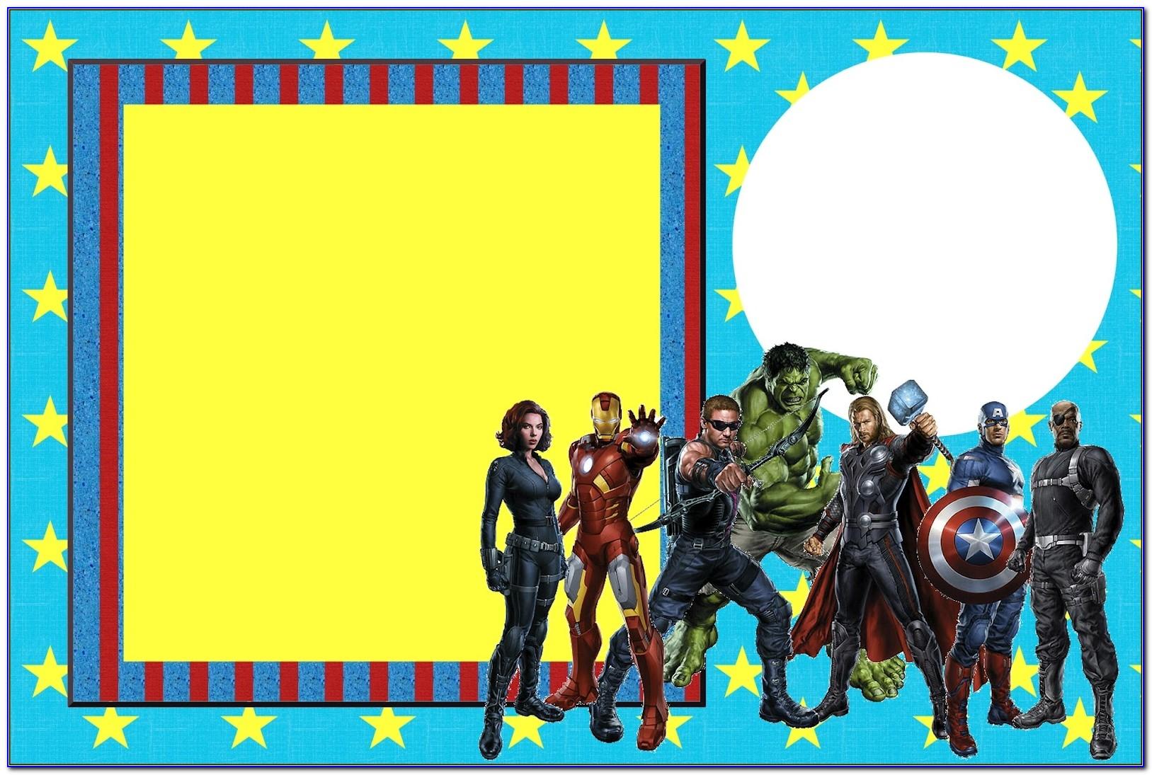 Avengers Party Invitations Template