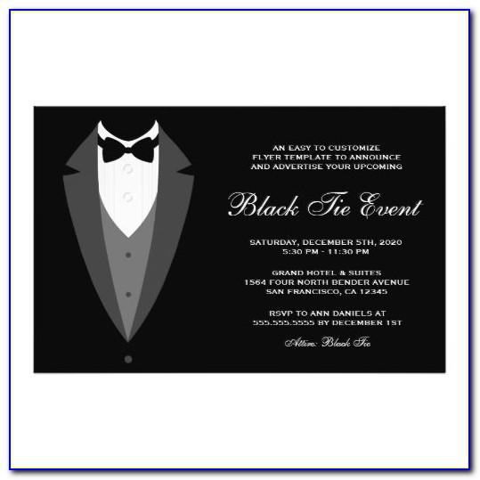 Black Tie Event Invitation Free Template