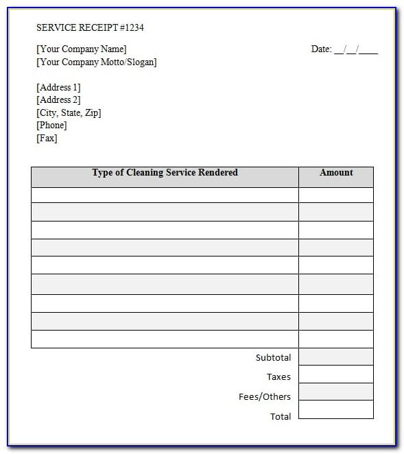 Cleaning Service Invoice Example