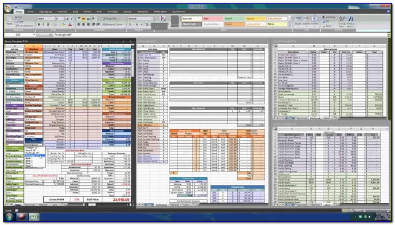 Construction Cost Control Excel Template