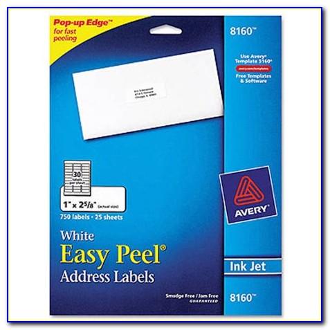 Easy Peel Labels Avery Template 5160 Word
