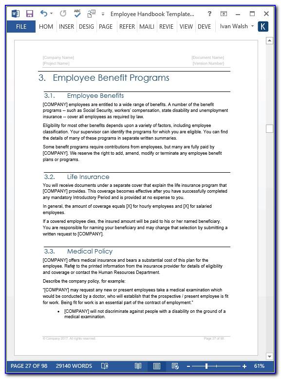 Employee Handbook Sample Malaysia