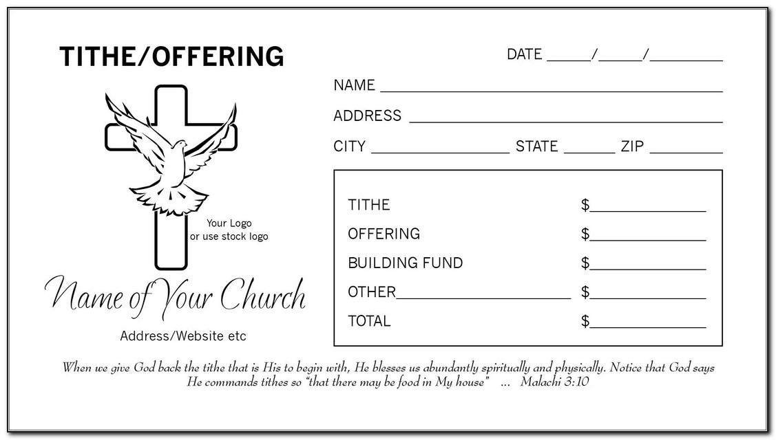 Free Church Tithe Envelope Template
