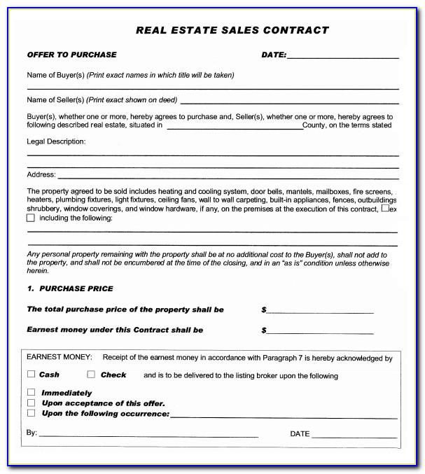 Free Florida Real Estate Sales Contract Form