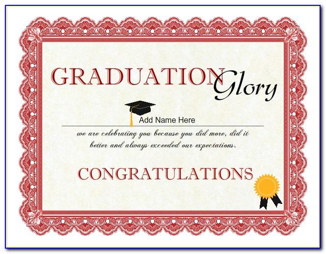 Free Graduation Certificate Template Border