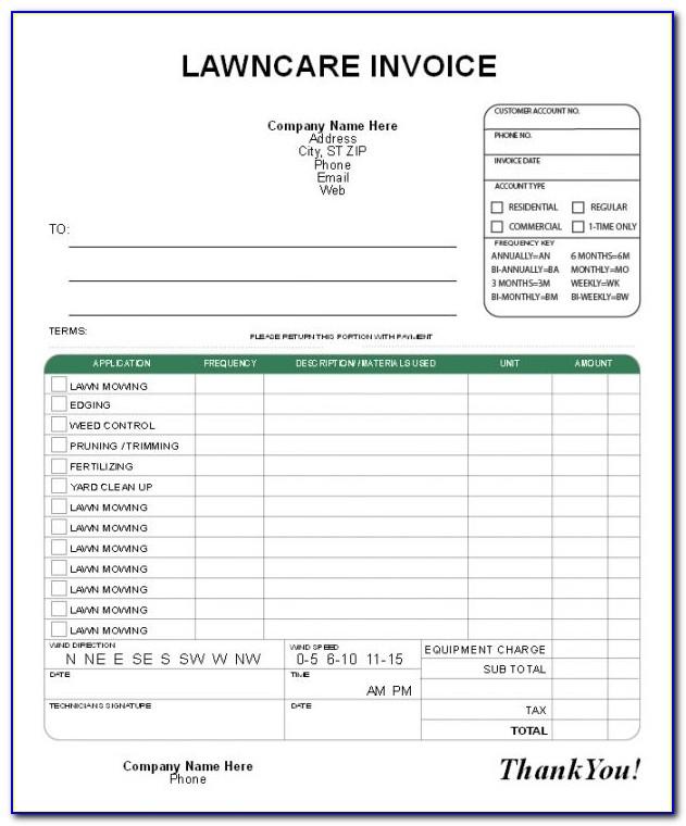 Free Lawn Care Invoice Template Download