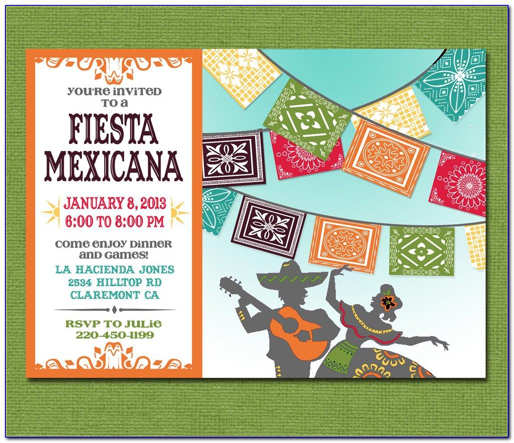 Mexican Fiesta Birthday Invitation Templates