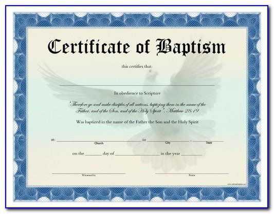 Microsoft Baptism Certificate Templates