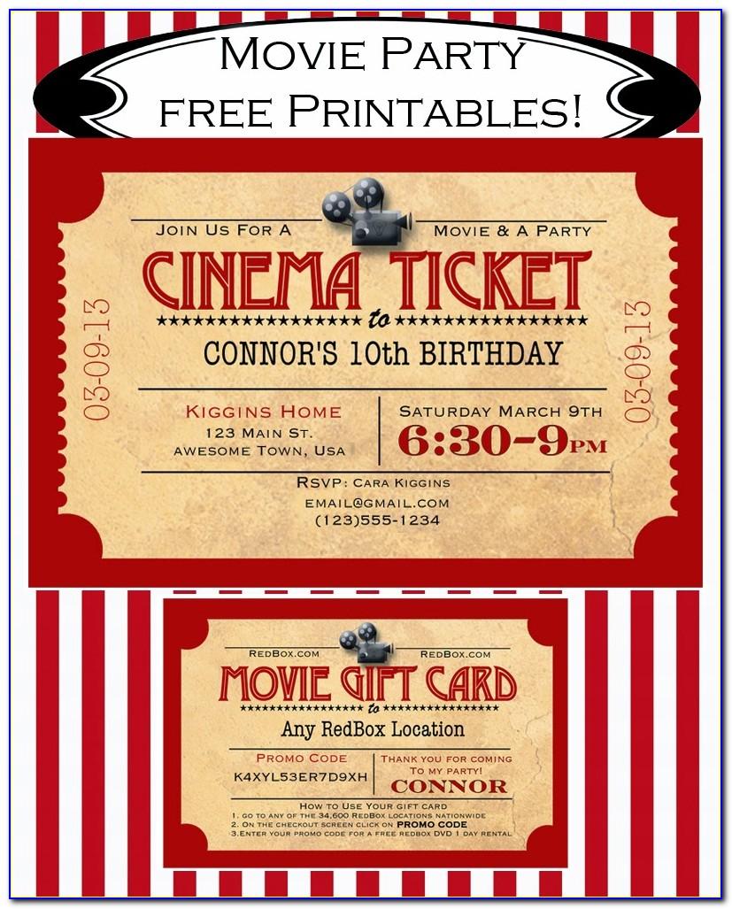 Movie Themed Invitation Template Free